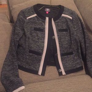 Vince Camuto black and cream blend jacket